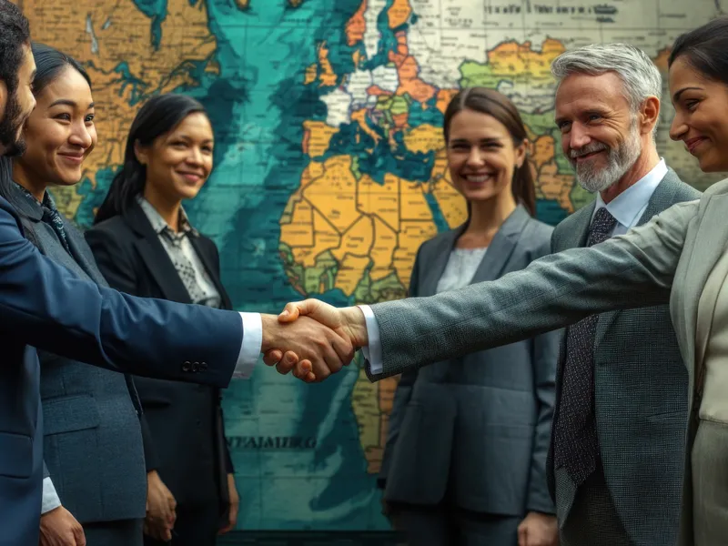 JHR-Personal – Handshake, globale Vernetzung
